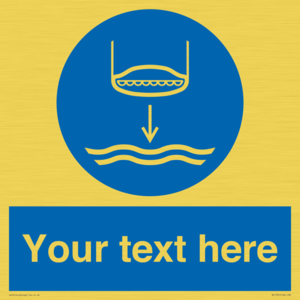 Custom Lower lifeboat to the water in launch sequence